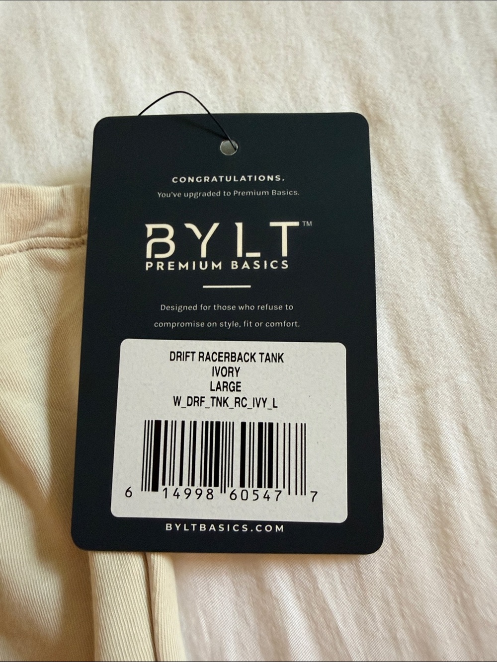 NWT ๐ธ Women's Ivory Scoop Neck Tank Top Size Large - Picture 7 of 9
